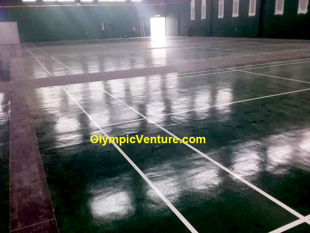 24 Olymflex Rubberized Floor Badminton Courts in Farlim, Ipoh.