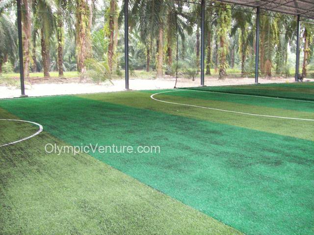 2 Futsal courts in Kuala Langat using Tiger Turf with 2-toned green