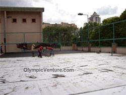 Rubberized Cushioned Tennis Courts for Mont Kiara Palma