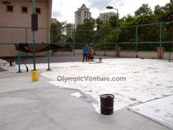 Rubberized Cushioned Tennis Courts for Mont Kiara Palma, another view