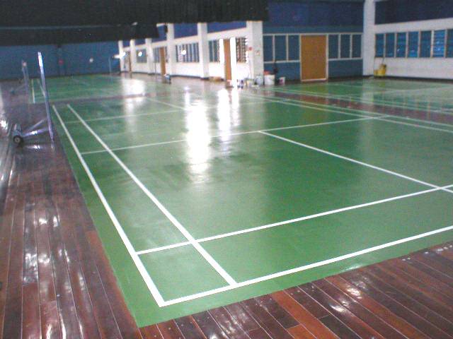 4 badminton court using Venture Rubberized Sports Floor System