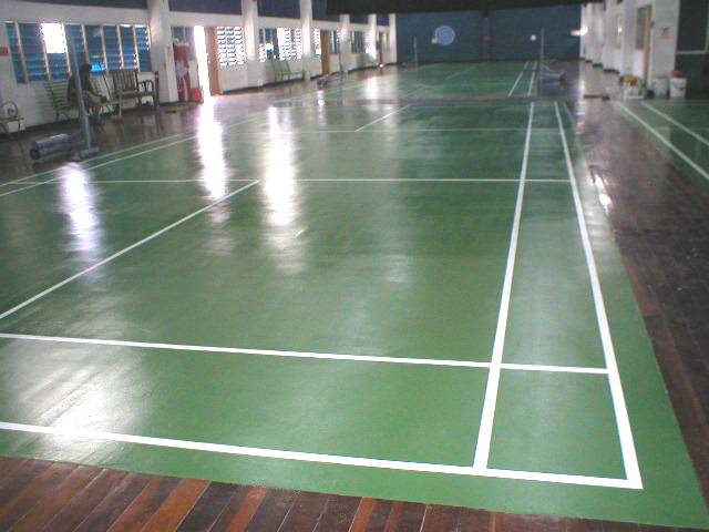 4 badminton court using Venture Rubberized Sports Floor System