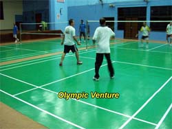 Belia dan Sukan Pulau Pinang's 3 Olymflex rubberized badminton courts, another view