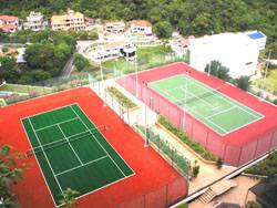hotel equatorial synthetic grass court and hard court
