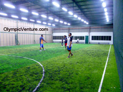 Another view of 1 synthetic turf futsal courts for Hurricane Sports Centre, Tanjung Malim, Perak.