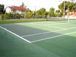 jabatan kerja raya's (JKR) outdoor tennis court for its staff quarters