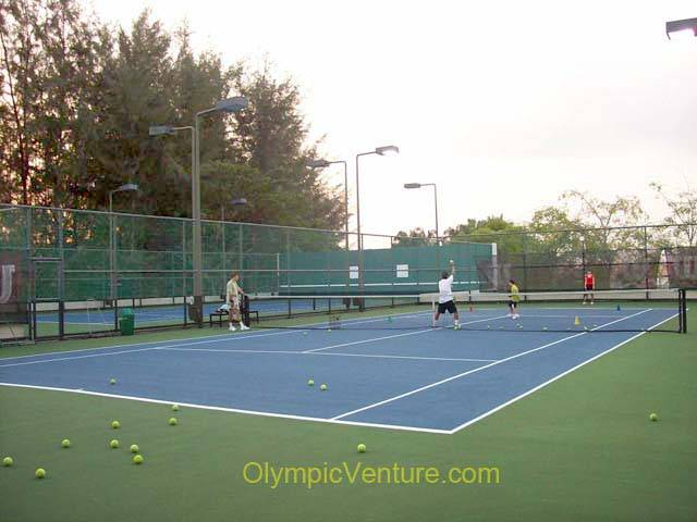 3 rubberized cushion tennis hard courts for Kota Permai Golf and Country Club, Kuala Lumpur