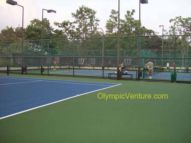 3 rubberized cushion tennis hard courts for Kota Permai Golf and Country Club, Kuala Lumpur