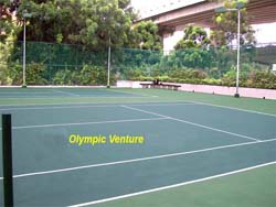 Lanai Kiara's two tennis courts with water-proofing system