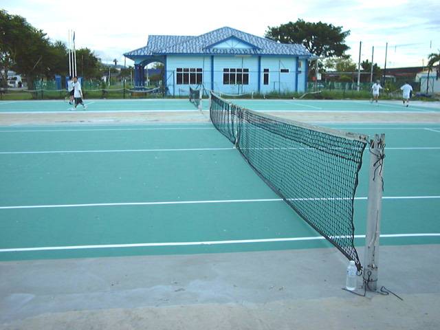 tennis fibre court 6 : Completed Tennis Courts with Fibre Mesh System