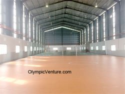 3 Imported Orange 7mm PVC Vinyl VFlexFlor Mat Futsal Courts Tasek Ipoh.