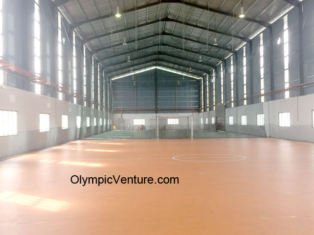 Imported Orange 7mm PVC/Vinyl VFlexFlor Mat Futsal Courts, Tasek Ipoh