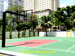 Half Basketball Court of Acrylic Sports Court Coating System for 8 Gurney Condominium