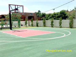 Another View of Half Basketball Court of Acrylic Sports Court Coating System for 8 Gurney Condominium