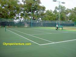 1 rubberized cushion tennis court for Bukit Jambul Country Club