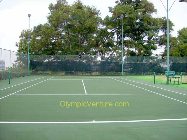 1 rubberized cushion tennis court for Bukit Jambul Country Club, Penang.