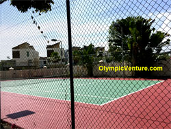 2 Tennis Courts with Fiber Reinforced Mesh and Premix, Gold Coast Condo, Penang.