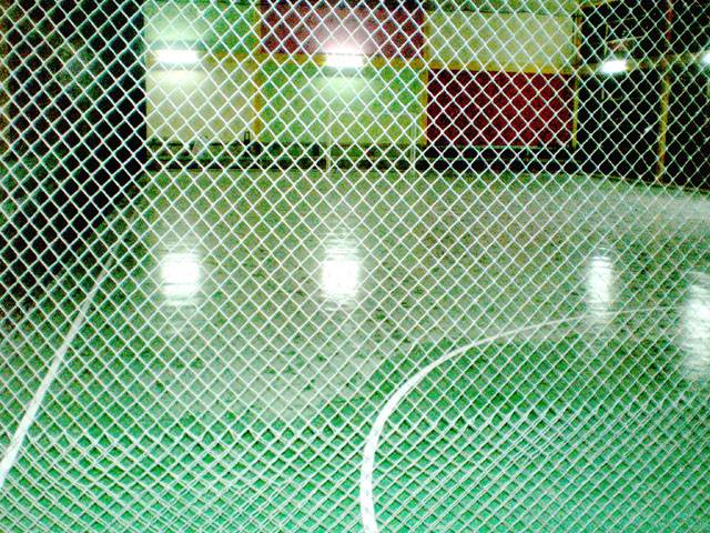 one Olymflex seamless PU membrane fibre-reinforced rubberized floor for futsal court in Pasir Mas