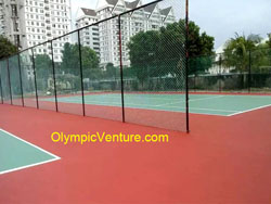 Another View of 2 Tennis Courts at Kampung Kastam, Butterworth, Penang