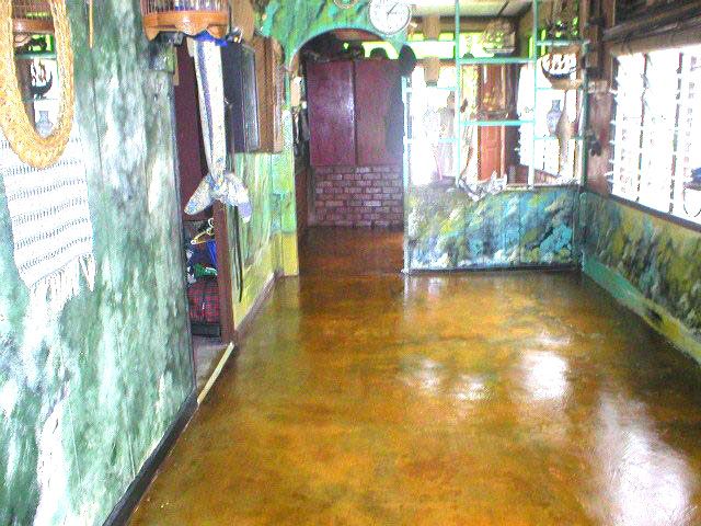 acid stain flooring with malay tan colour