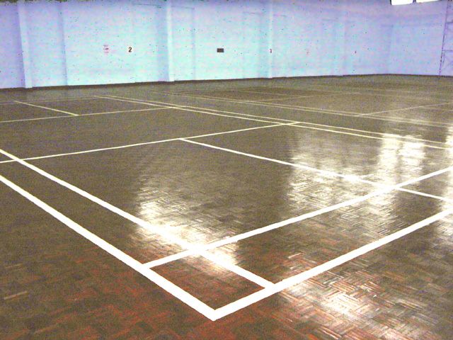 4 Badminton courts with Parquet Flooring