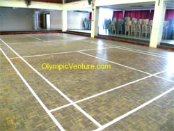 Another View of 6 Badminton Courts White Lines