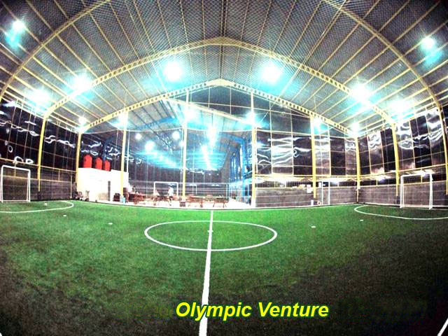 Supplied futsal turf, rubber chips and net for client in Pontianak, Indonesia.