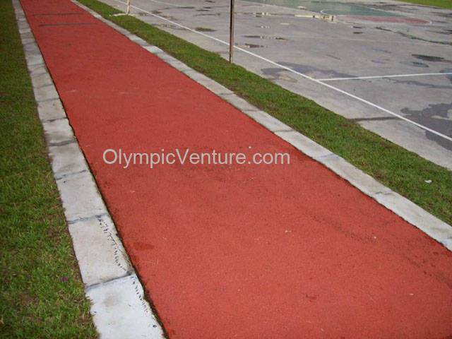 Long jump rubberized running track for Jit Sin Chinese School in Bukit Mertajam, Penang