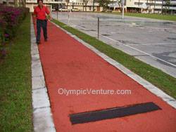 long jump rubberized running track in Jit Sin Chinese School in Bukit Mertajam