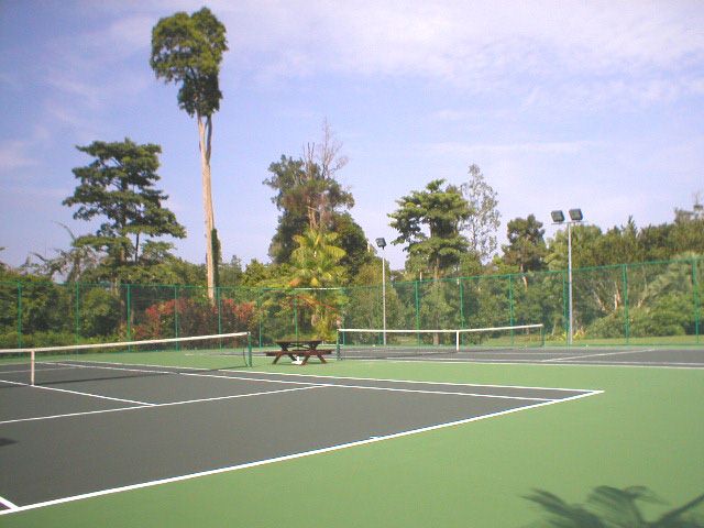 Golf course view of hard courts in langkawi