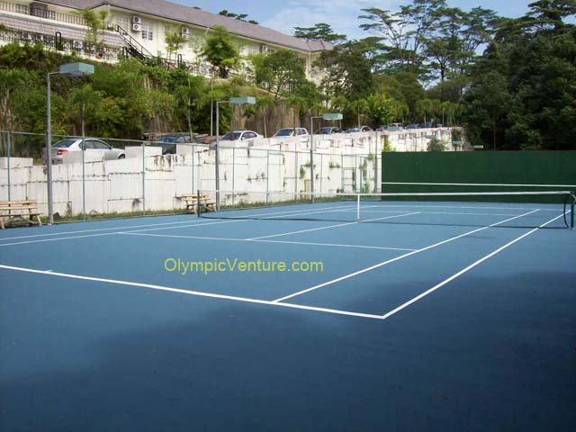 2 tennis hard courts for Open University Malaysia, KL.