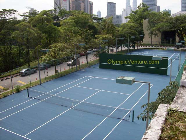 2 tennis hard courts for Open University Malaysia, KL.