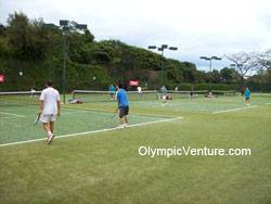 Another View of 4 tennis courts in Penang Sports Club using Tiger Turf