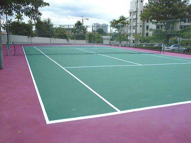 Front View Tennis Court of a Condominium in Penang