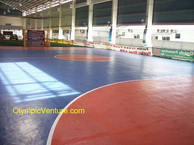 1 Olymflex rubberized futsal court at a food cafe in Petaling Jaya.