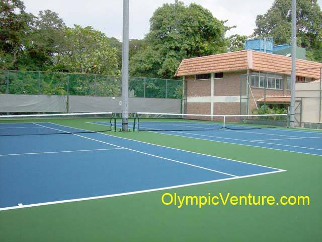 2 rubberized cushioned tennis courts for Royal Lake Club, KL