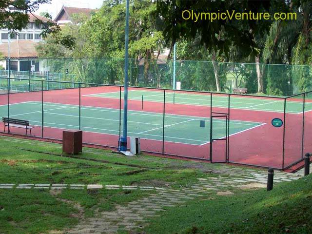 Another view of 2 tennis hard courts for Saujana Golf and Country Club, Kuala Lumpur