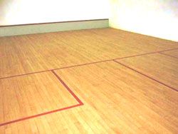 squash courts timber floor upgrade