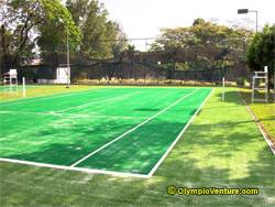 Another view of Two synthetic turf tennis courts for Kedah's Sungai Petani Club.