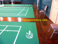 BWF Certified PVC Mat for 3 Badminton Courts at Taman Tasik Cyberjaya.