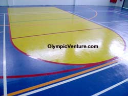 Another view of Olymflex Rubberized Multi-purpose Sports Floor for Tenby International School, Penang.