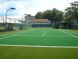 two tennis courts using synthetic turf for Royal Selangor Club in Bukit Kiara, Kuala Lumpur, Selangor.