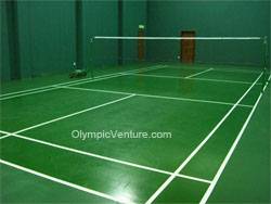 Olymflex Rubberized Floor for 2 badminton courts in Tropicana Golf and Country Club